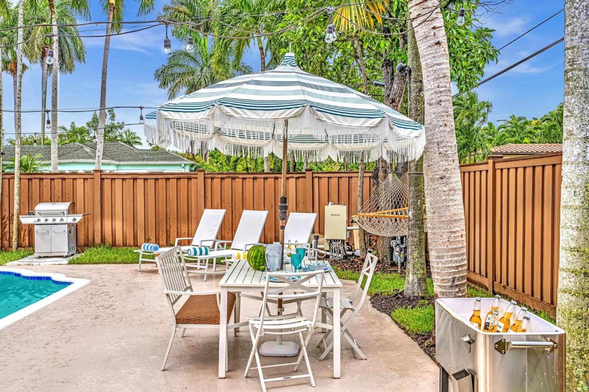 Tropical Oasis With Pool 10 Mins Airport & 5 Mins Beach Hollywood Bagian luar foto